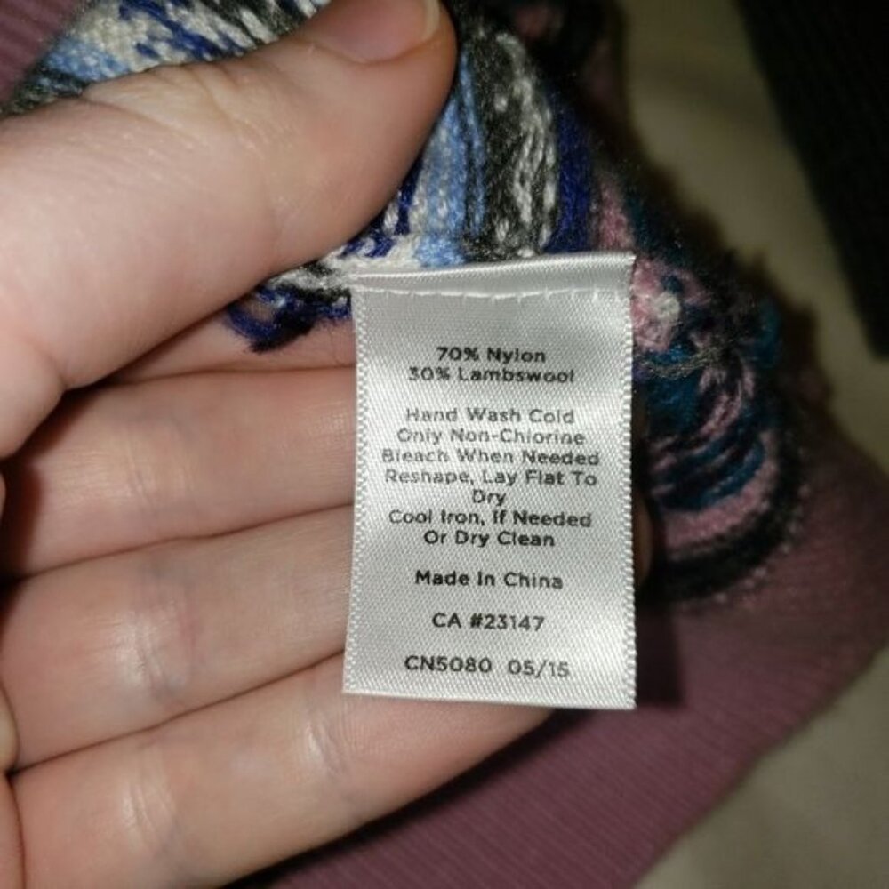 Talbots Lambswool Blend Patterned Sweater Size Large - Picture 6 of 6